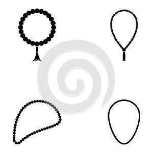 prayer beads icon vector