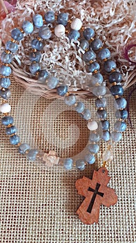 Unique Handmade Mary Tears prayer rope Rosary Orthodox Job`s Tears Prayer Rope. photo