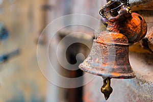 Prayer bells at buddhist temple