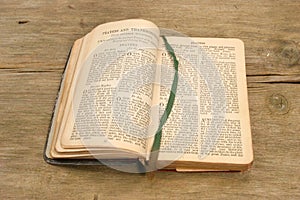 Prayer book on wood