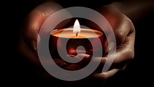 prayer - candle in hands