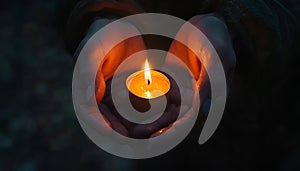 prayer - candle in hands