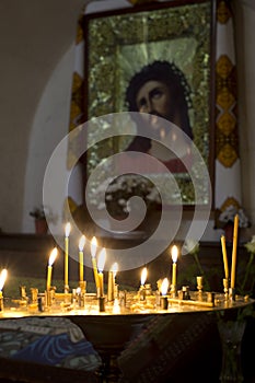 Prayer Candles in orthodoxy church