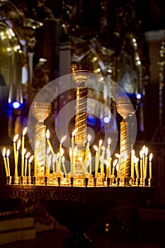 Prayer Candles in orthodoxy church