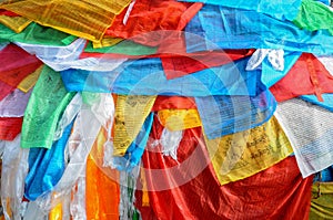 Prayer flags, Jokhang Monastery, Lhasa, Tibet, China