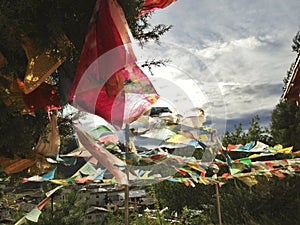Prayer flags in Shangrila, Yunnan, China