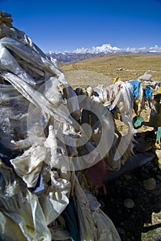 Prayer flags in Tibet