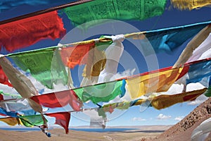Prayer flags in Tibet China