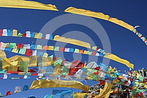 Prayer flags in Tibet China