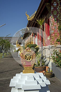 Prayer hall at Wat Jed Yod, Chiang Rai, Thailand