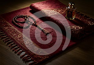Prayer mat perfume and prayer beads
