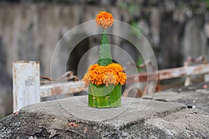 A prayer offering at the Temple