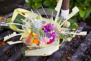 Prayer Offerings, Pura Petitenget, Bali, Indonesia