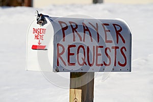 Prayer Requests Insert Here Mailbox photo
