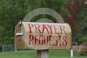 Prayer Requests Mailbox in Gold photo
