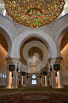 Prayer room in Sheikh Zayed Grand Mosque, Abu Dhabi, UAE