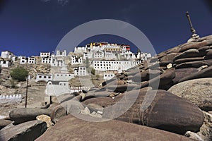 Prayer stones from Tiksey monastery, Ladakh