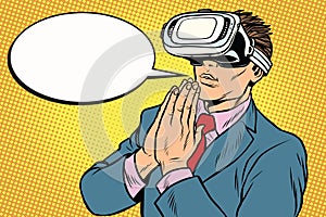 Prayer of VR reality, religion and technology