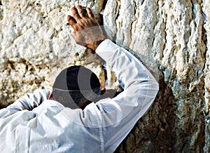 Preghiera sul il muro del pianto Gerusalemme 