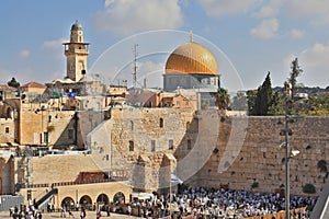 Prayer at the Western Wall of the Temple