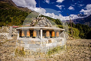 Prayer wheel in Nepal