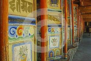 The Prayer Wheel in A ROU temple