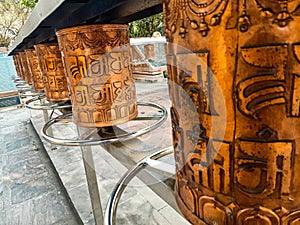 Prayer wheel at Sarnath is a famous place in Varanasi and it is the destination for cultures like Hindu, Buddha and Jain