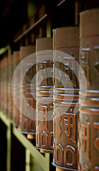 Prayer wheels in Kyoto - Japan