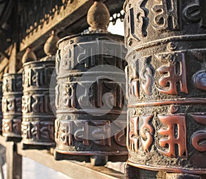 Prayer wheels are mainly used by Tibet and Nepal buddhists