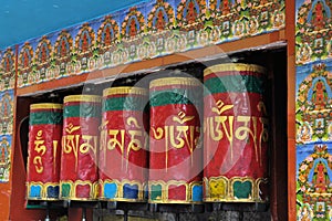 Prayer wheels in McLeod Ganj, Dharamsala, India