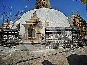 Prayer wheels, Swayambhunath Stupa, Kathmandu