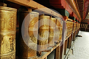 Prayer Wheels in Tibet