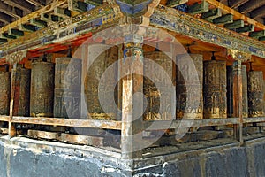 Prayer Wheels In Tibet