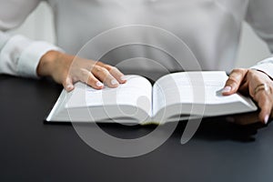 Prayer Woman Studying Bible Book