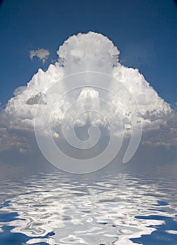 Prayerful Figure in cloud photo