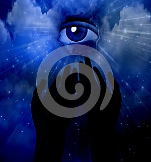 Prayerful Hands and Eye