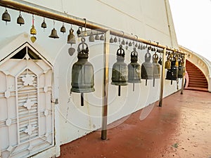 Praying bells in the Wat Saket Temple or Golden mount, Bangkok, Thailand