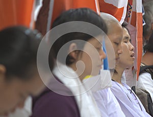 Praying at Bodhgaya