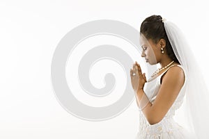 Praying bride.