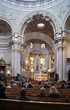 Berlin: Praying in the church