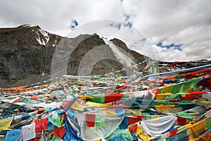 Praying flags Mount Gang Rinpoche (Kailash)
