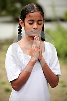 Praying girl