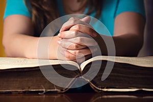 Praying Hands On Bible