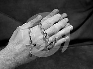 Praying hands in black and white imitating the masters 1