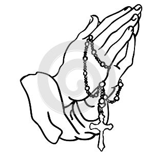 Praying hands vector illustration by crafteroks