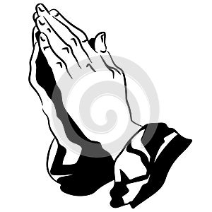 Praying hands vector illustration by crafteroks