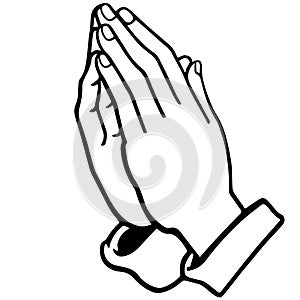 Praying hands vector illustration by crafteroks