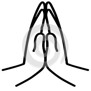 Praying hands vector illustration by crafteroks