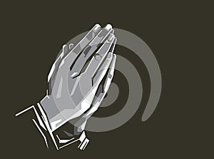 Praying Hands Vector Illustration / eps