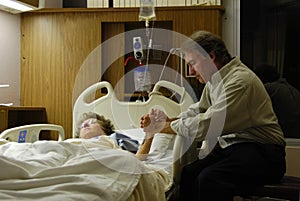 Praying in Hospital photo